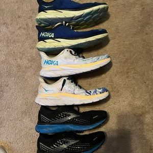 Bundle- 2 pair Hoka Clifton 7 size 13/ Brooks Ghost size 13